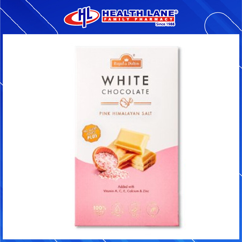 ROYAL DE DOLTON SUGAR FREE WHITE CHOCOLATE PINK HIMALAYAN SALT (90G)